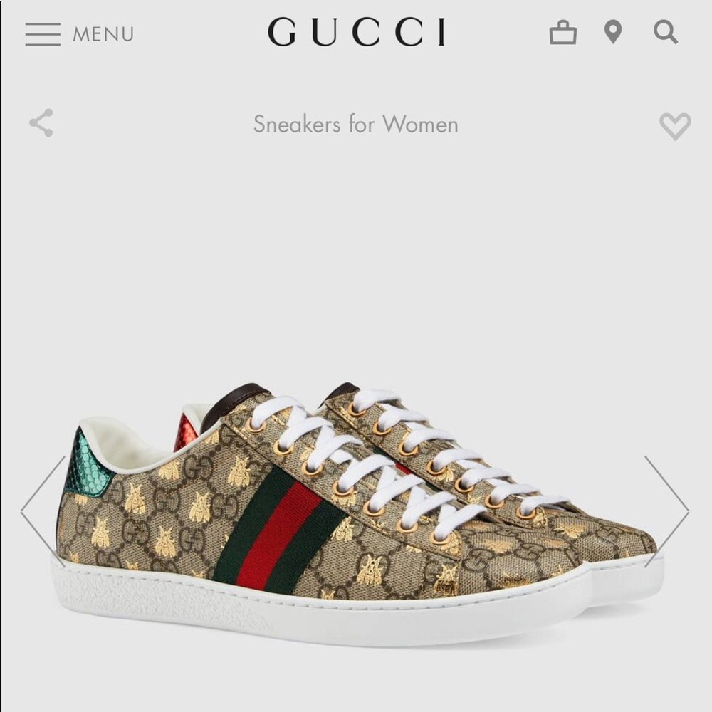GUCCI Women’s Ace GG Supreme sneaker bees